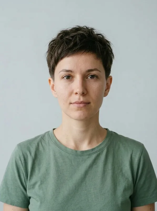 Textured Crop preview on the same fictional woman in a green shirt